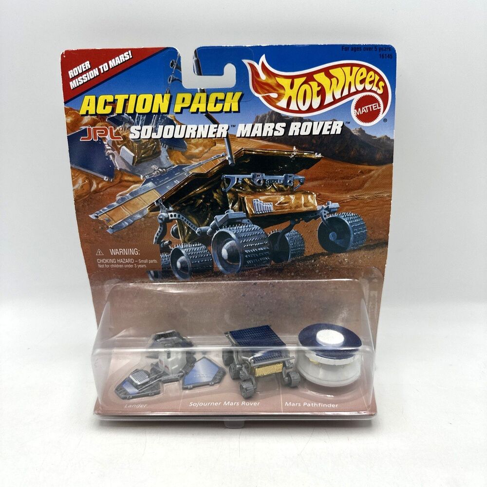 1996 Hot Wheels Action Pack JPL Sojourner Mars Rover #16145- NEW SEALED